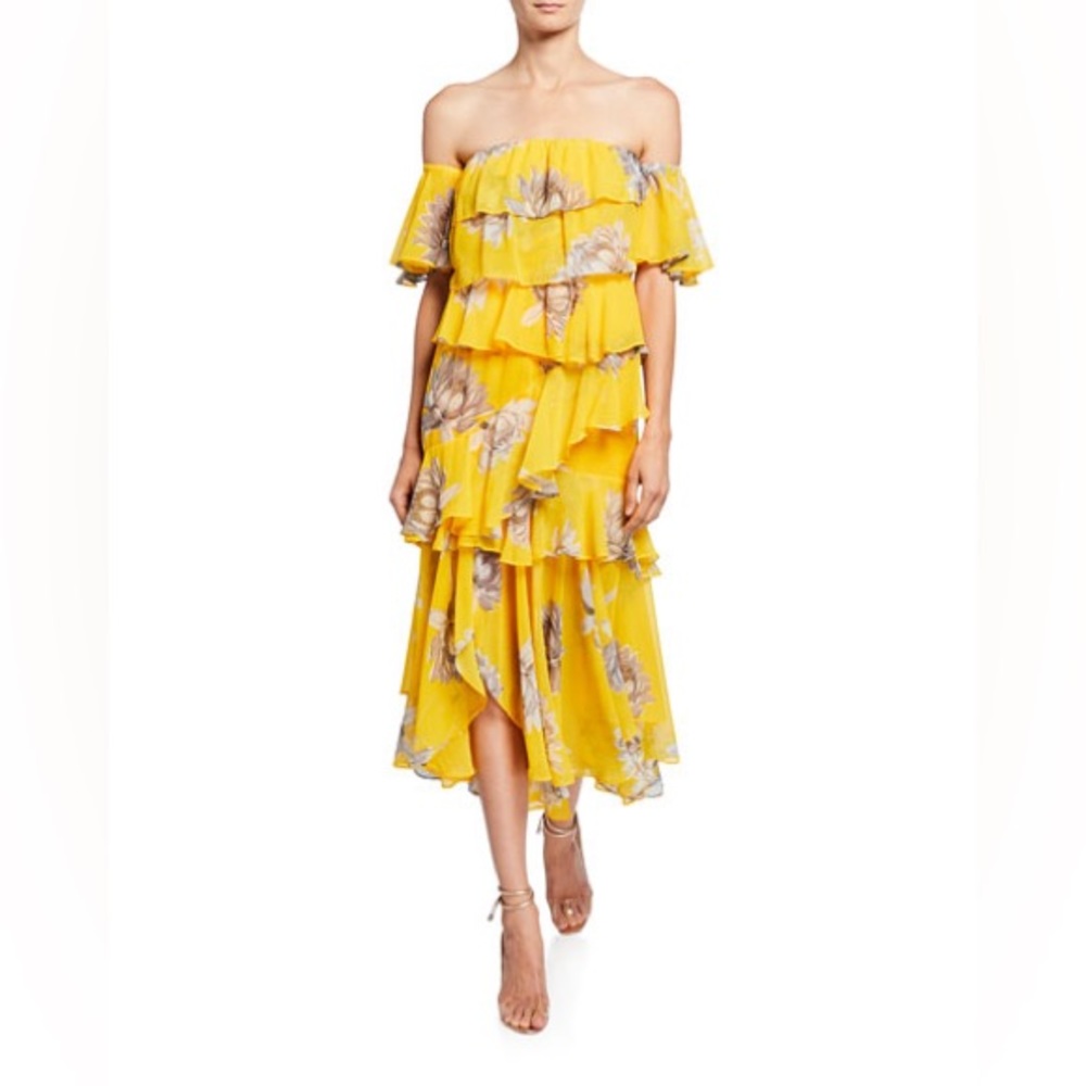 MISA Los Angeles Dalila Floral Off-Shoulder Dress
